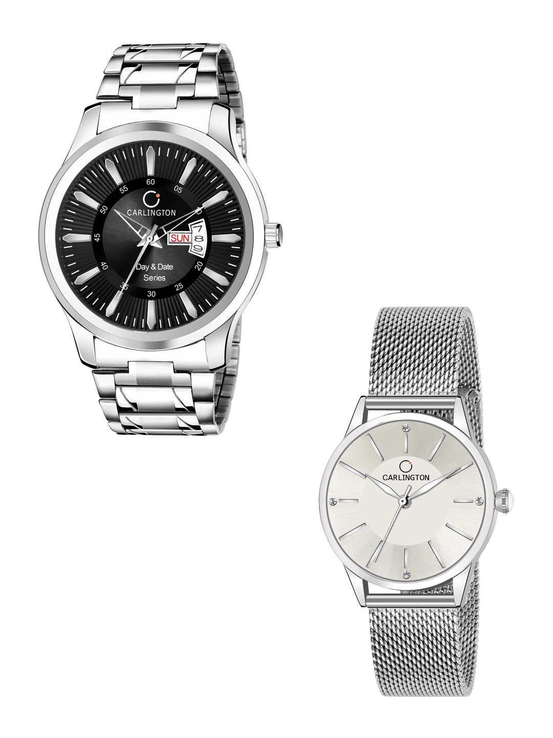 

CARLINGTON His & Her Analogue Watch Gift Set, Multi