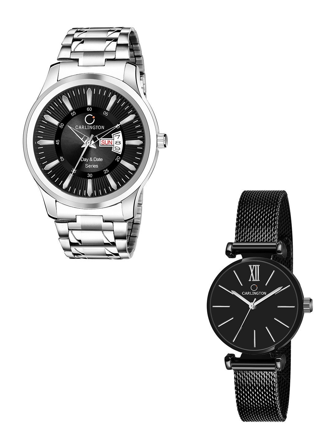 

CARLINGTON His & Her Analogue Watch Gift Set, Multi