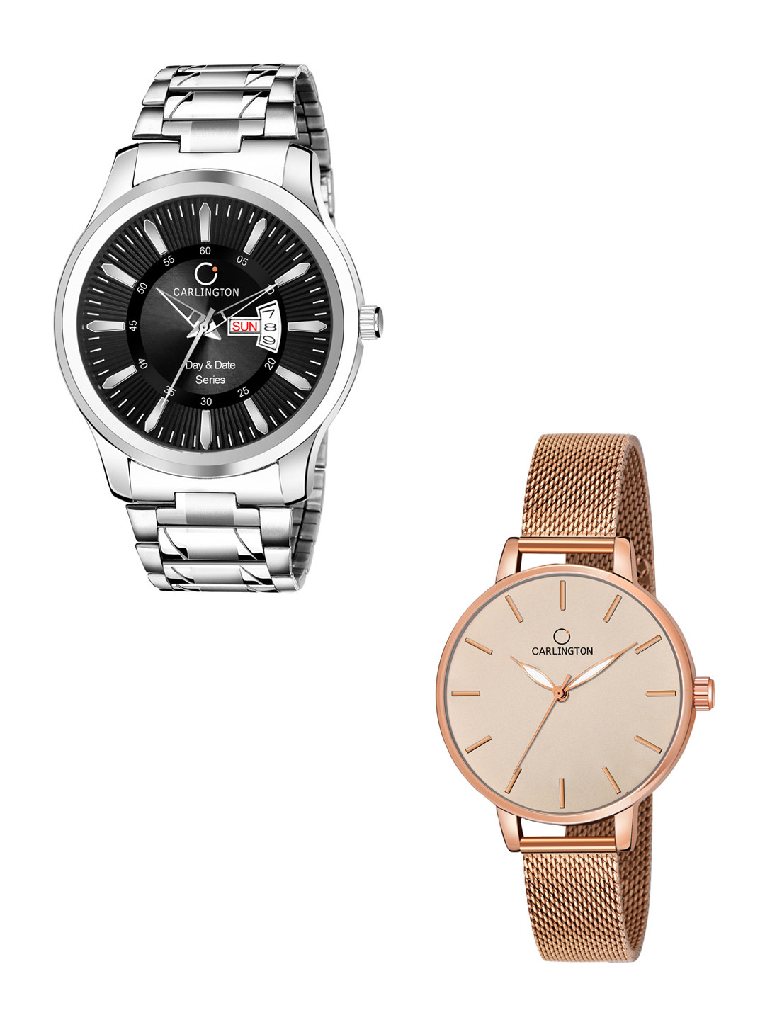

CARLINGTON His & Her Analogue Watch Gift Set, Multi