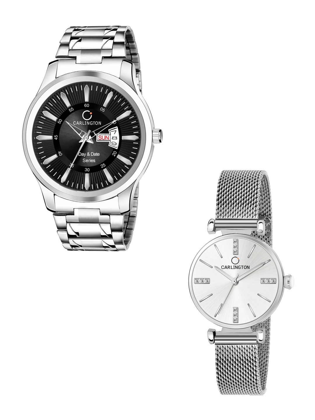 

CARLINGTON His & Her Analogue Watch Gift Set, Multi