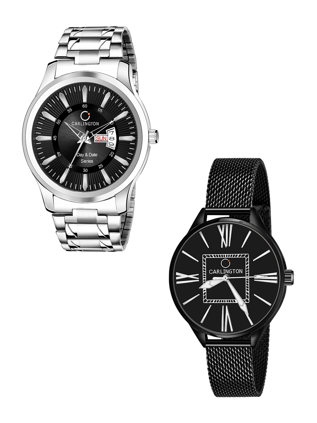

CARLINGTON His & Her Analogue Watch Gift Set, Multi