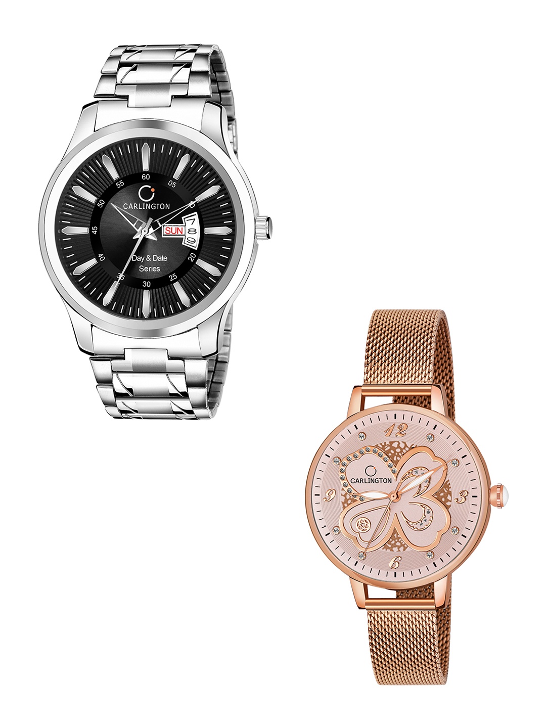 

CARLINGTON His & Her Analogue Watch Gift Set, Multi