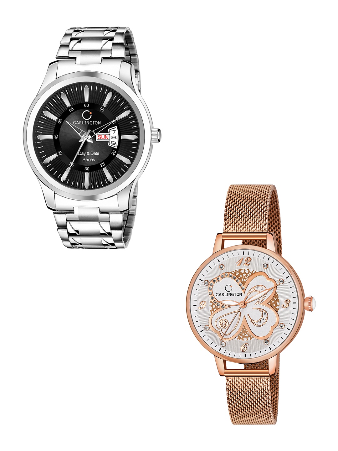 

CARLINGTON His & Her Analogue Watch Gift Set, Multi