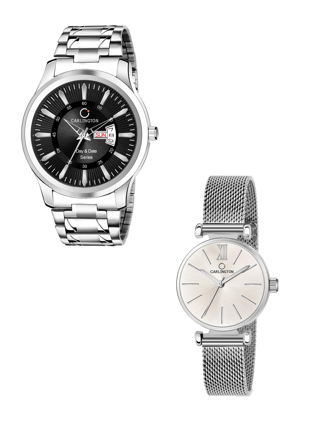 

CARLINGTON His & Her Analogue Watch Gift Set, Multi