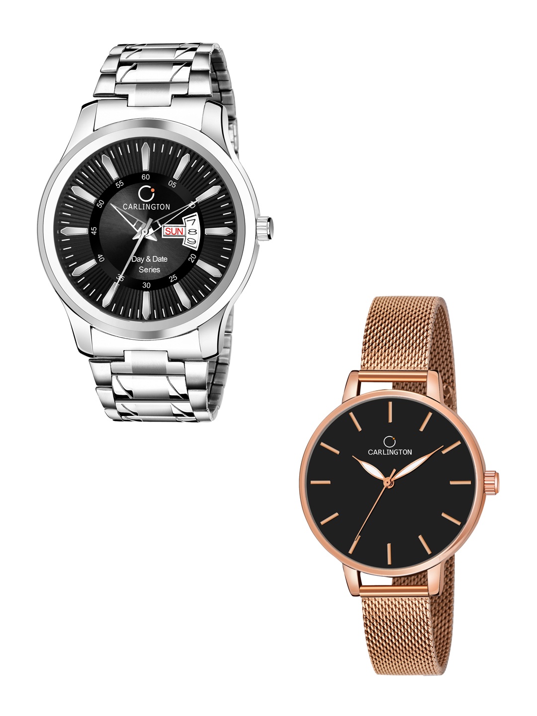 

CARLINGTON His & Her Analogue Watch Gift Set, Multi