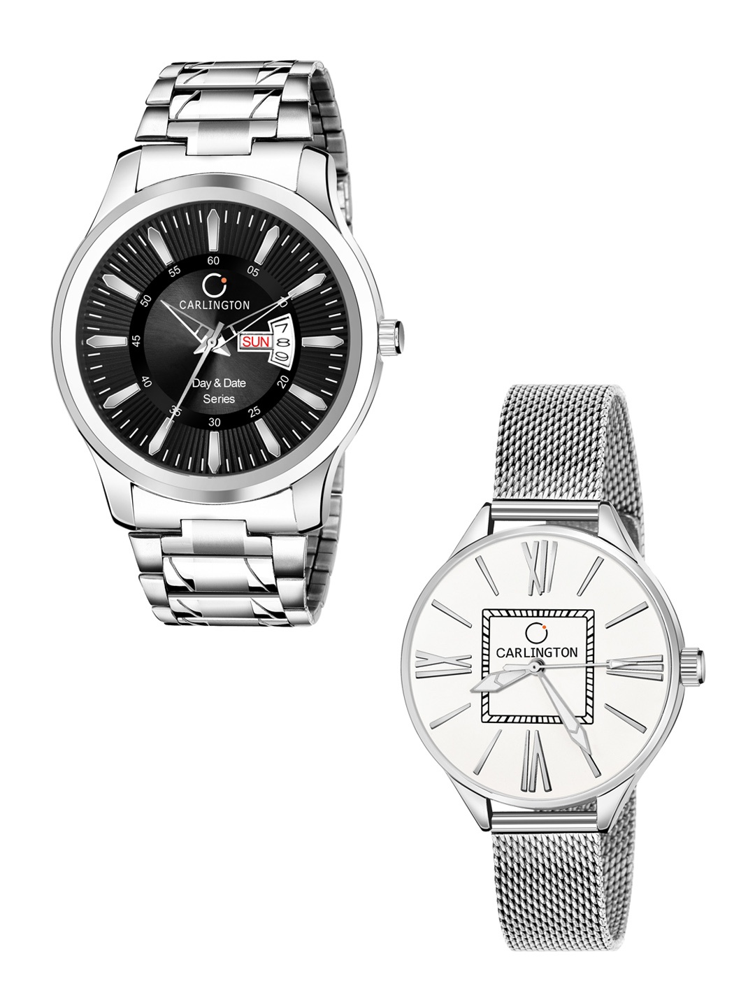 

CARLINGTON His & Her Analogue Watch Gift Set, Multi