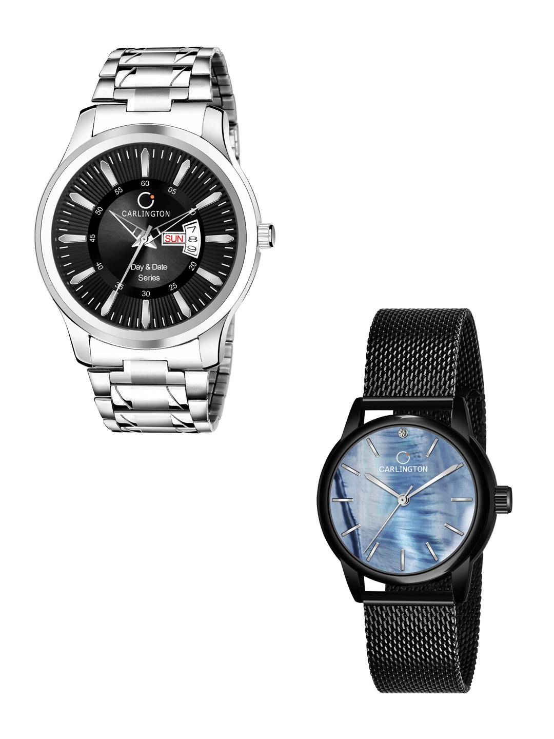 

CARLINGTON His & Her Analogue Watch Gift Set, Multi