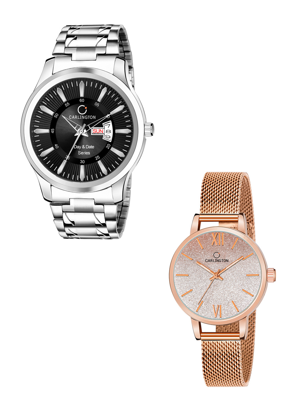 

CARLINGTON His & Her Analogue Watch Gift Set, Multi