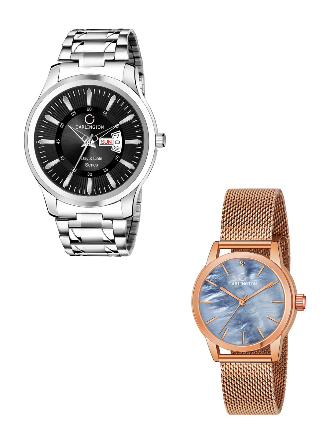 

CARLINGTON His & Her Analogue Watch Gift Set, Multi