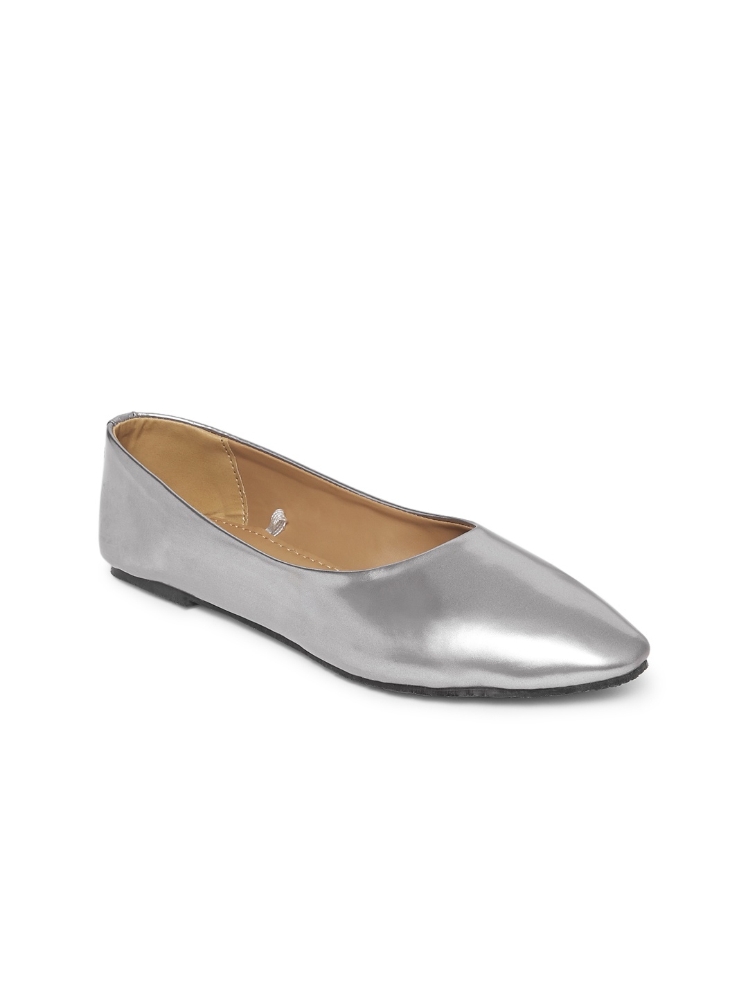 

People Women Slip-On Ballerinas, Silver