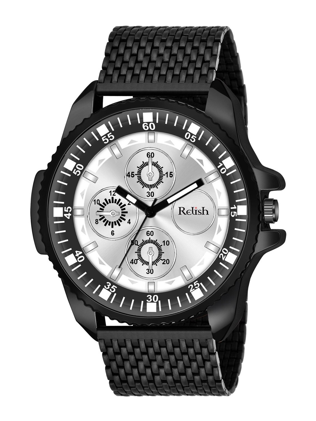 

Relish Men Silver-Toned Stainless Steel Bracelet Style Analogue Watch RE-NC401