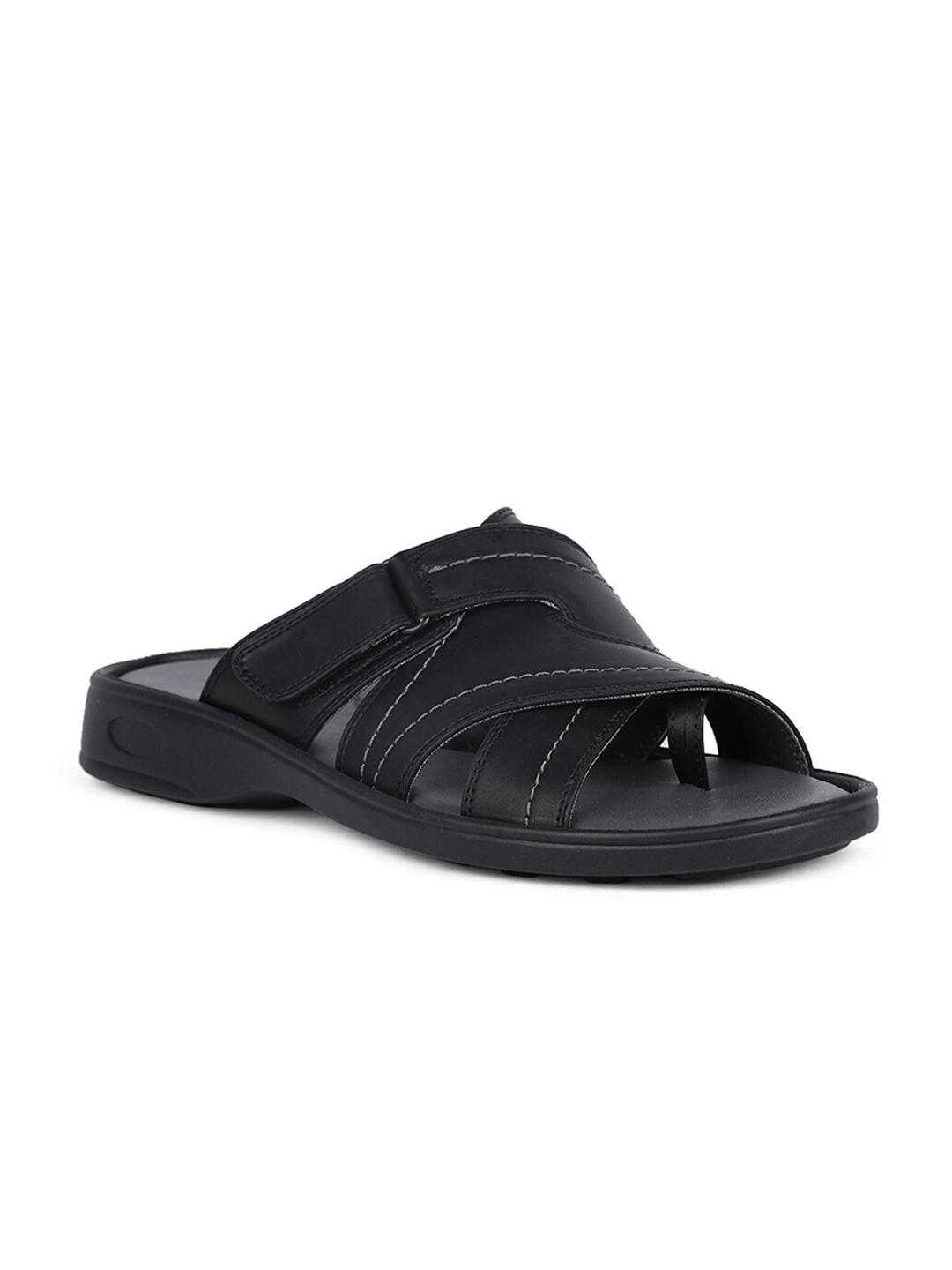 

Bata Men Black PU Comfort Sandals