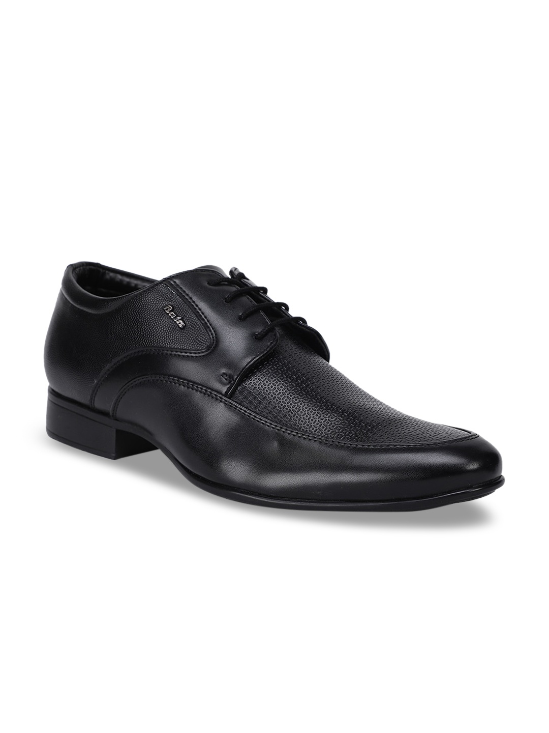 

Bata Men Black Textured Formal Derbys