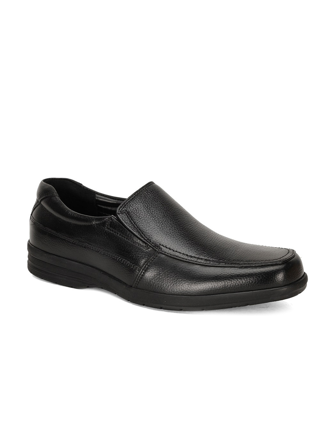 

Bata Men Black Leather Formal Slip-On Shoes