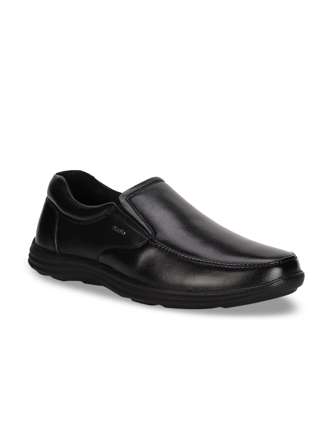 

Bata Men Black Leather Formal Slip-Ons