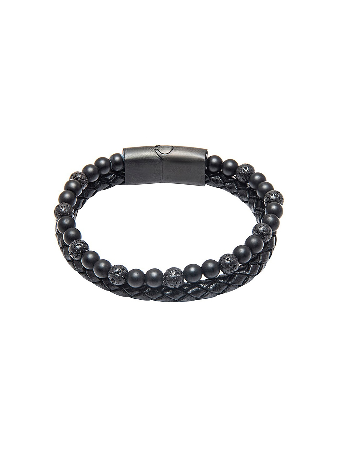 

bodha Men Black Multistrand Bracelet