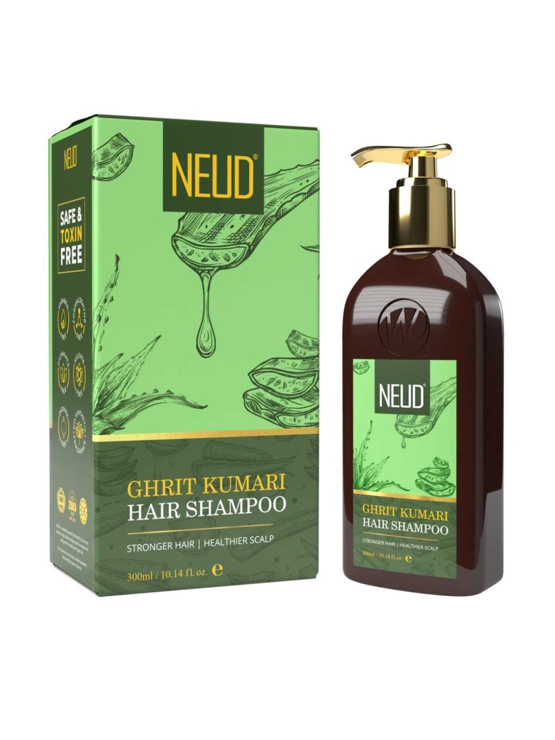 

NEUD Ghrit Kumari Hair Shampoo - 300 ml, Green