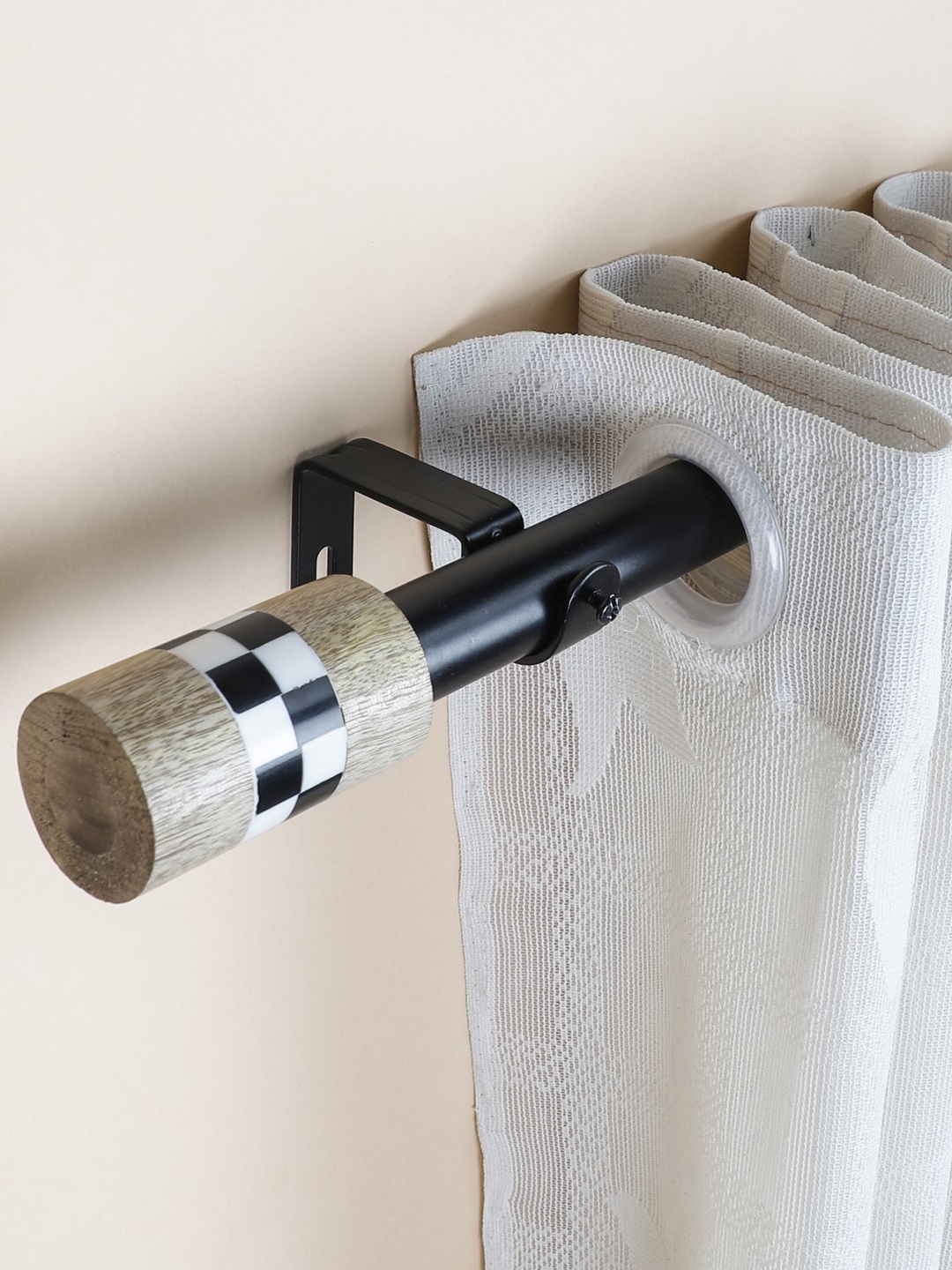 

The Decor Mart Premium Extendable Curtain Rod, Black