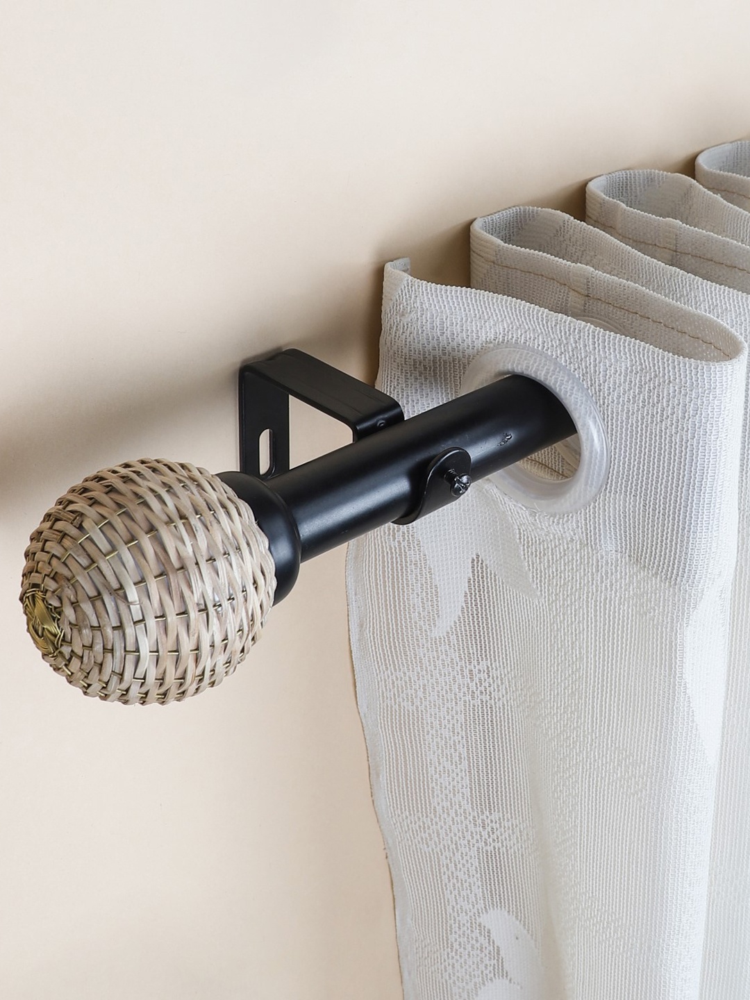 

The Decor Mart Premium Extendable Curtain Rod, Black