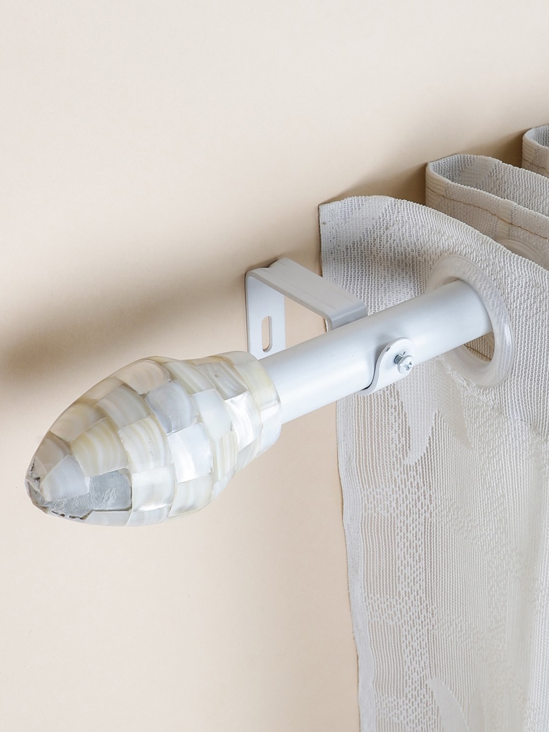 

The Decor Mart Curtain Rod, White