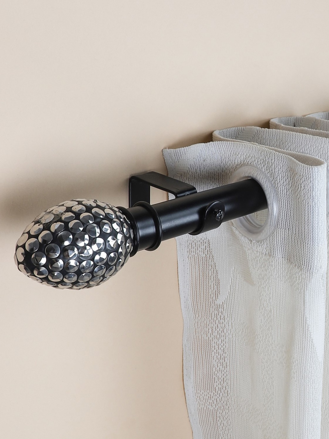 

The Decor Mart Premium Extendable Curtain Rod, Black