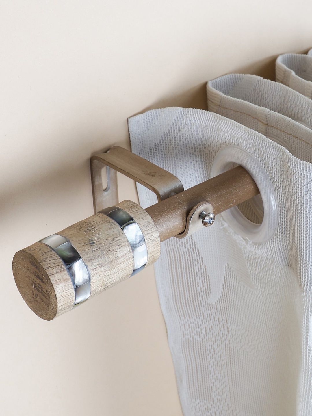 

The Decor Mart Premium Extendable Curtain Rod, Brown