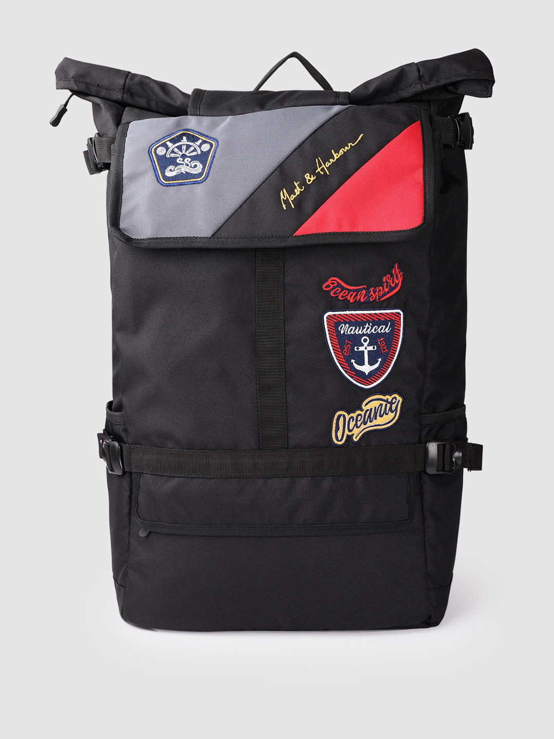 

Mast & Harbour Unisex Black & Red Solid Backpack 21.4 L