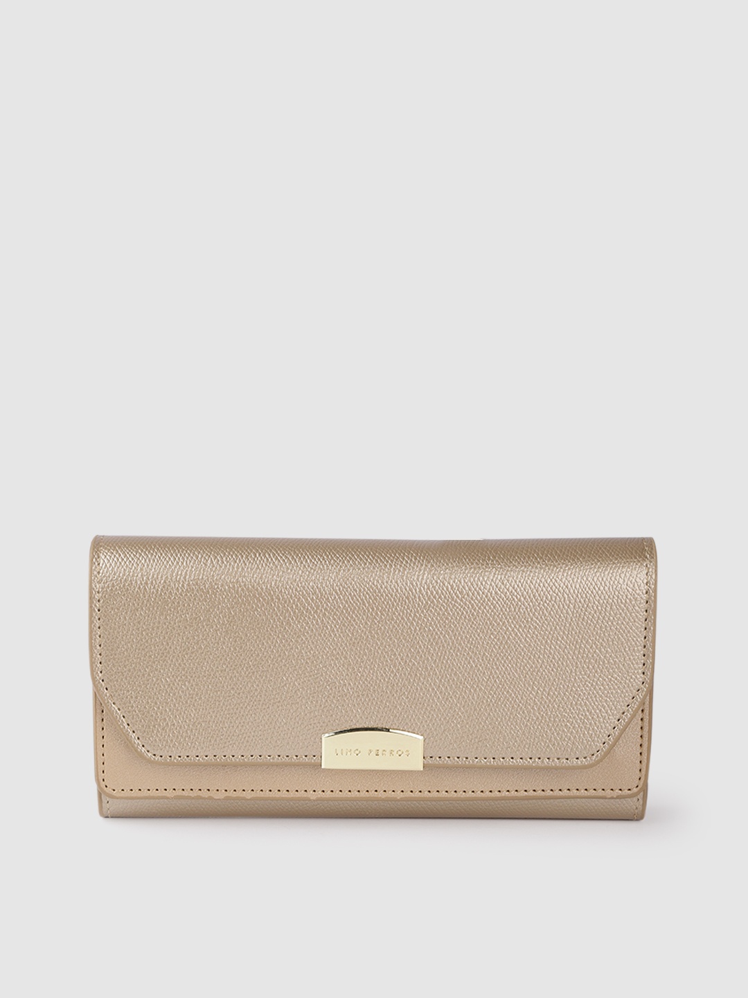 

Lino Perros Women Gold-Toned PU Two Fold Wallet