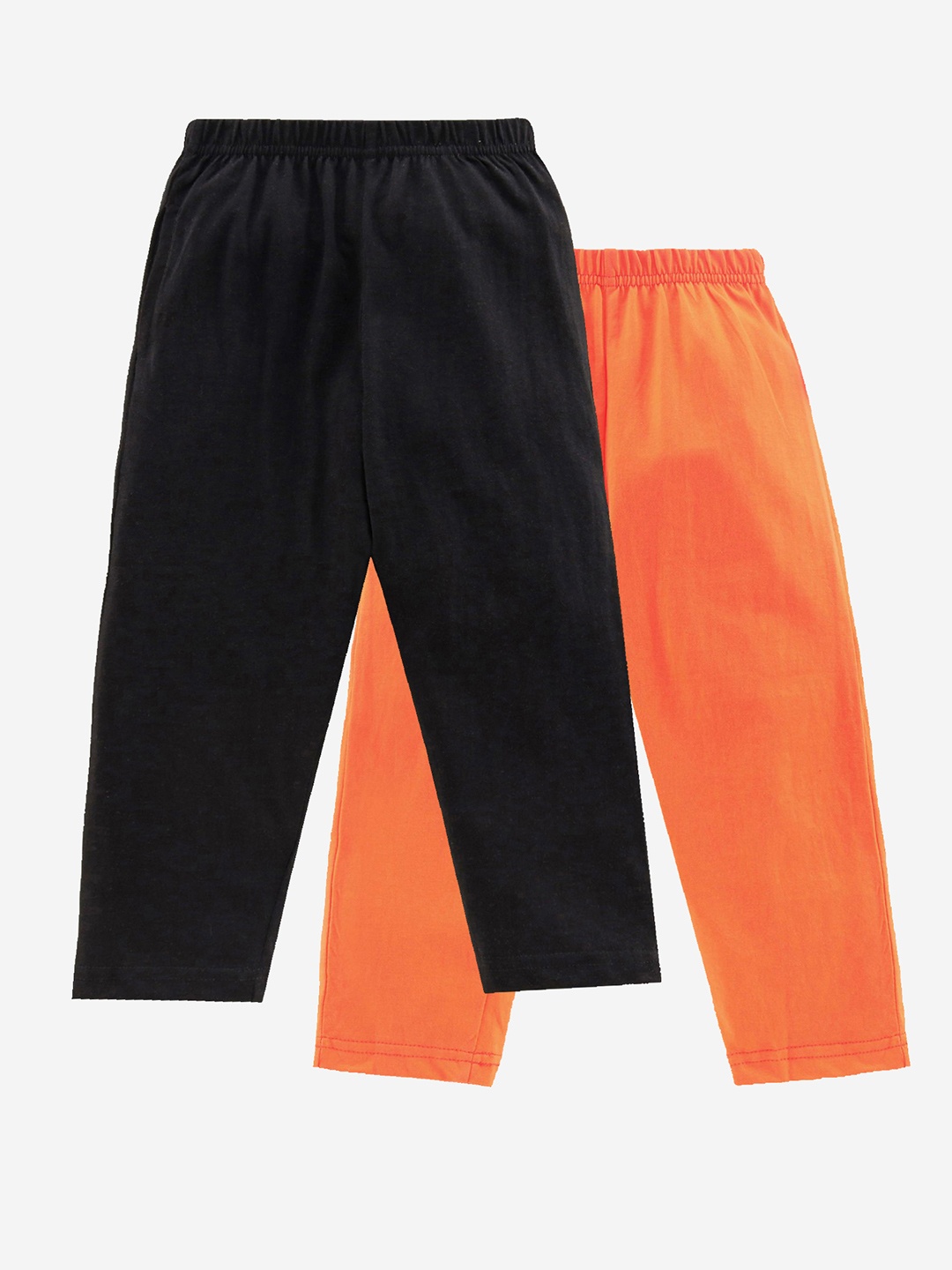 

KiddoPanti Boys Pack of 2 Solid Pure Cotton Lounge Pants, Black