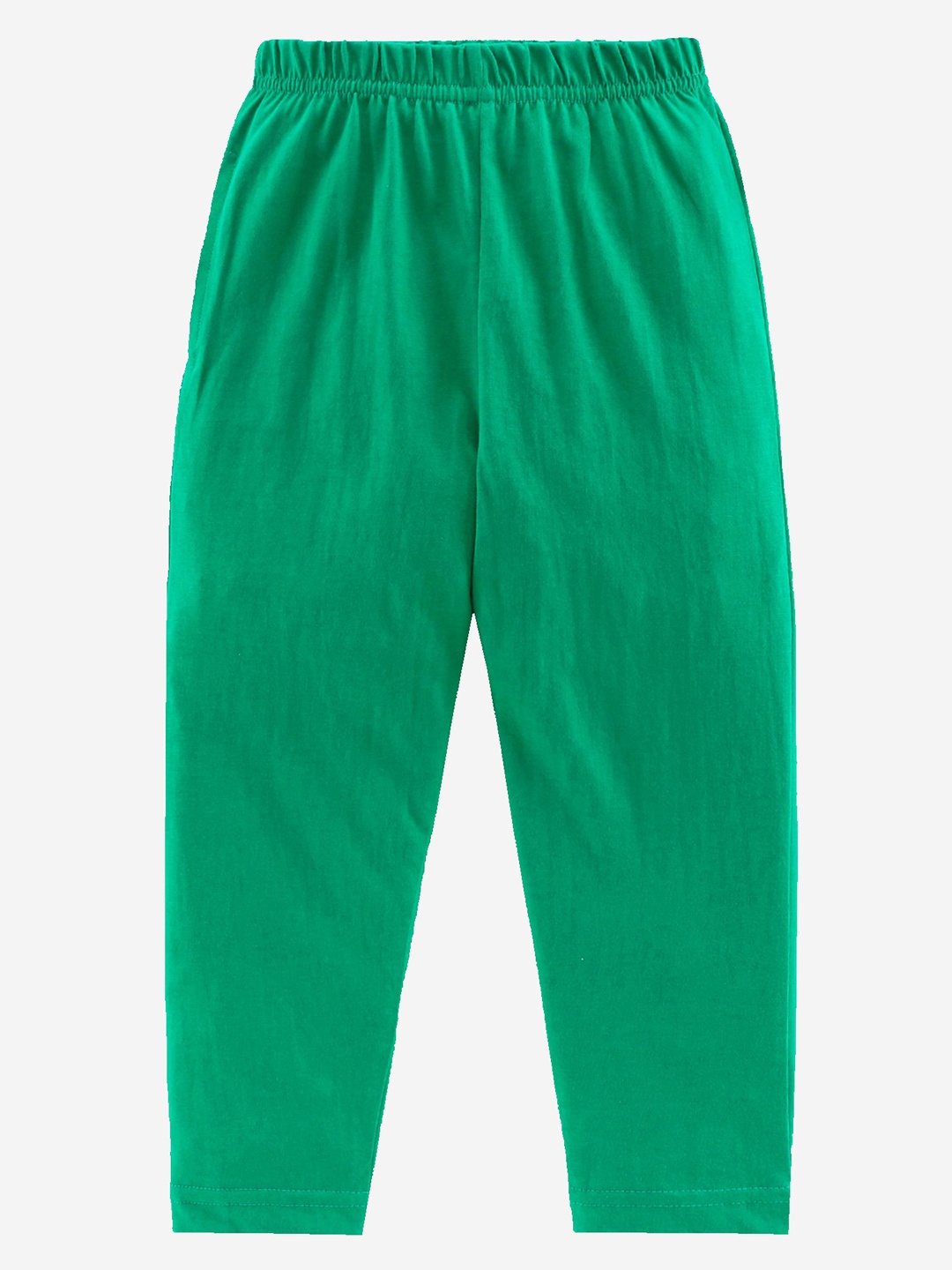 

KiddoPanti Boys Green Solid Pure Cotton Lounge Pants