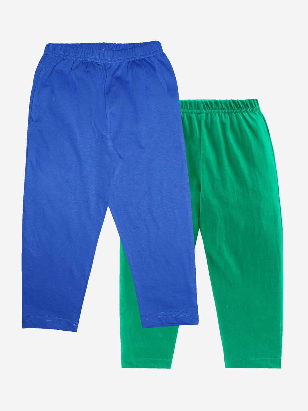 

KiddoPanti Boys Pack of 2 Solid Pure Cotton Lounge Pants, Blue