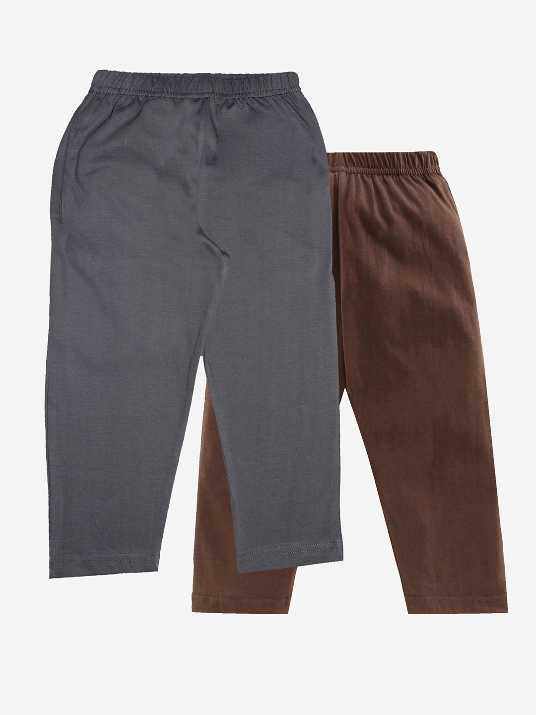

KiddoPanti Boys Pack Of 2 Pure Cotton Lounge Pants, Charcoal