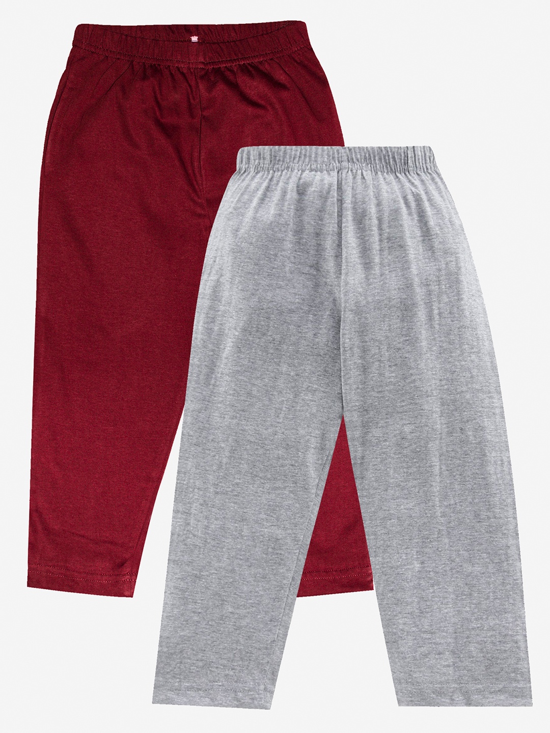 

KiddoPanti Boys Pack Of 2 Pure Cotton Lounge Pants, Maroon