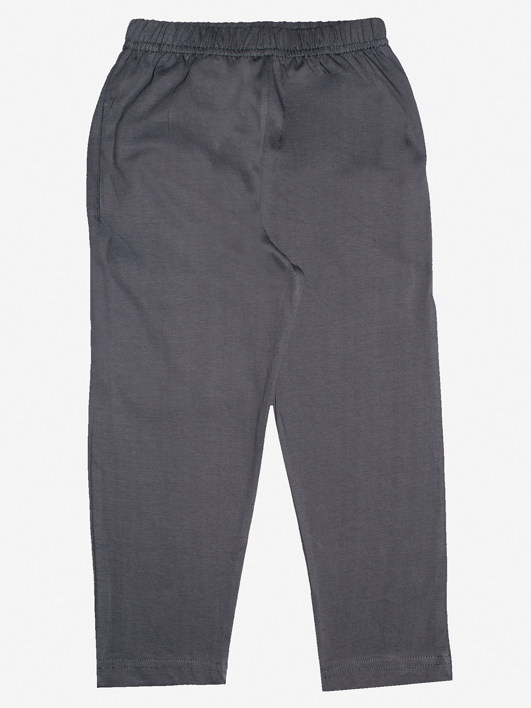 

KiddoPanti Boys Charcoal Grey Solid Pure Cotton Lounge Pants