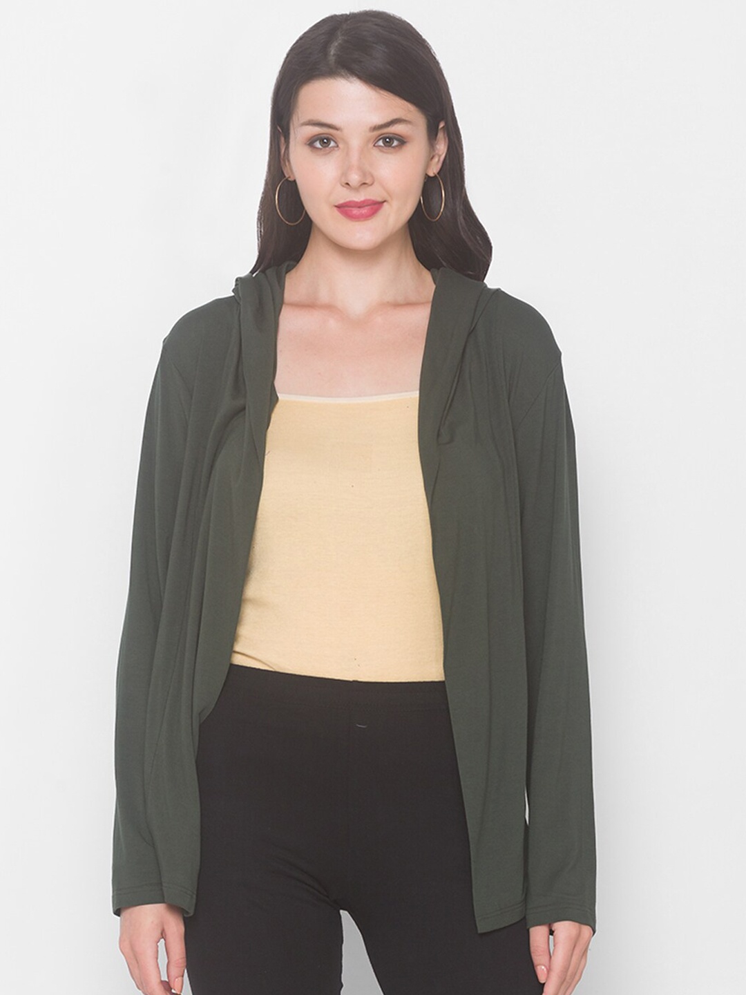 

Globus Women Olive Green Shrug