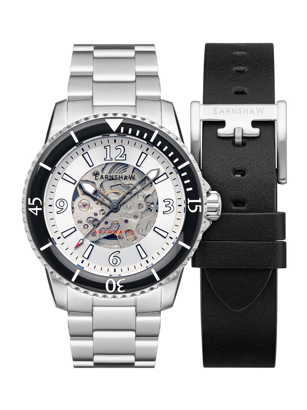 

EARNSHAW Men White Skeleton Dial Analogue Automatic Watch - ES-8129-44
