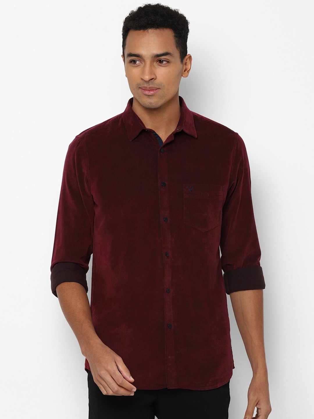 

Allen Solly Men Maroon Slim Fit Casual Shirt