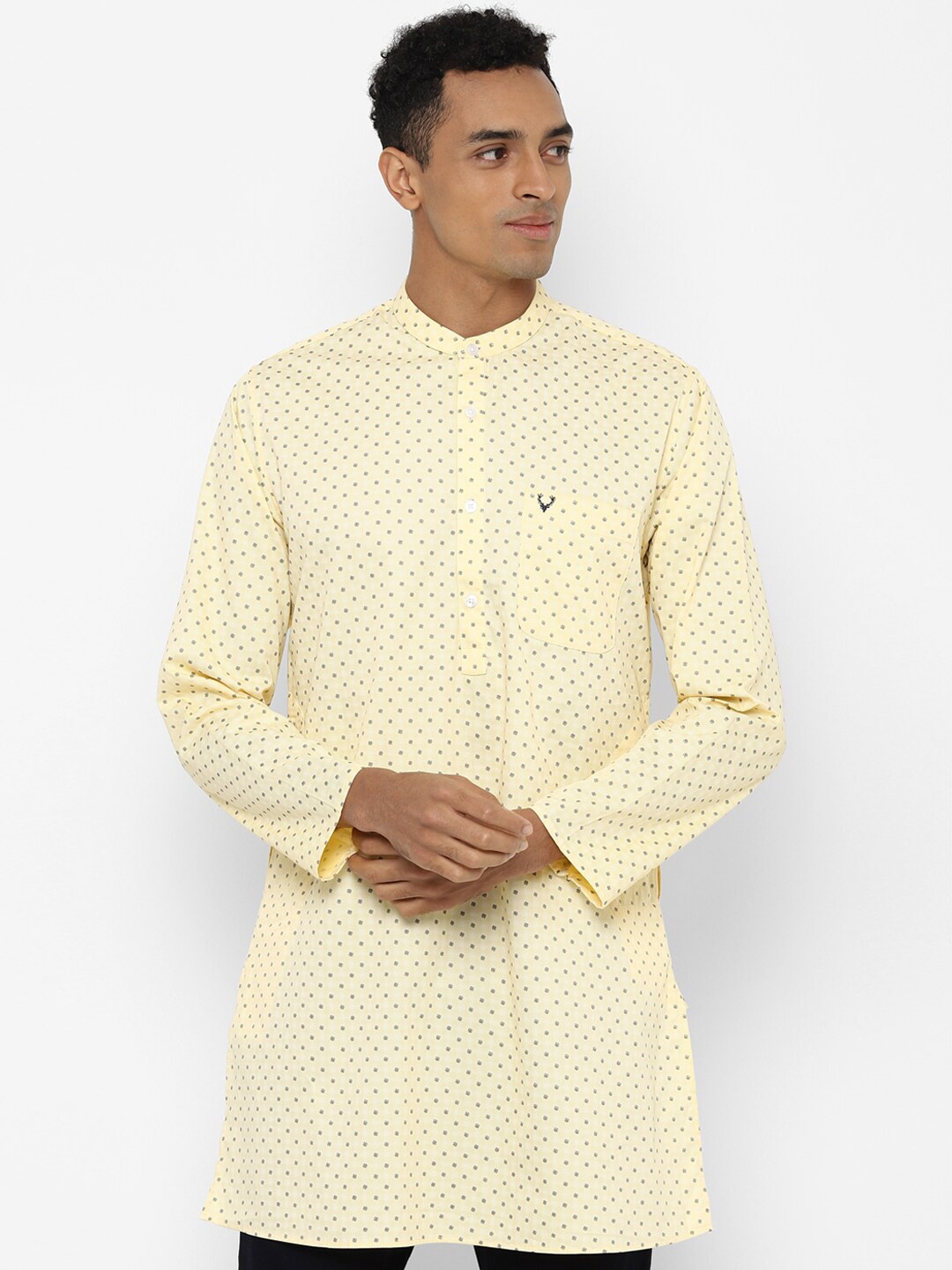 

Allen Solly Men Yellow Slim Fit Printed Casual Shirt