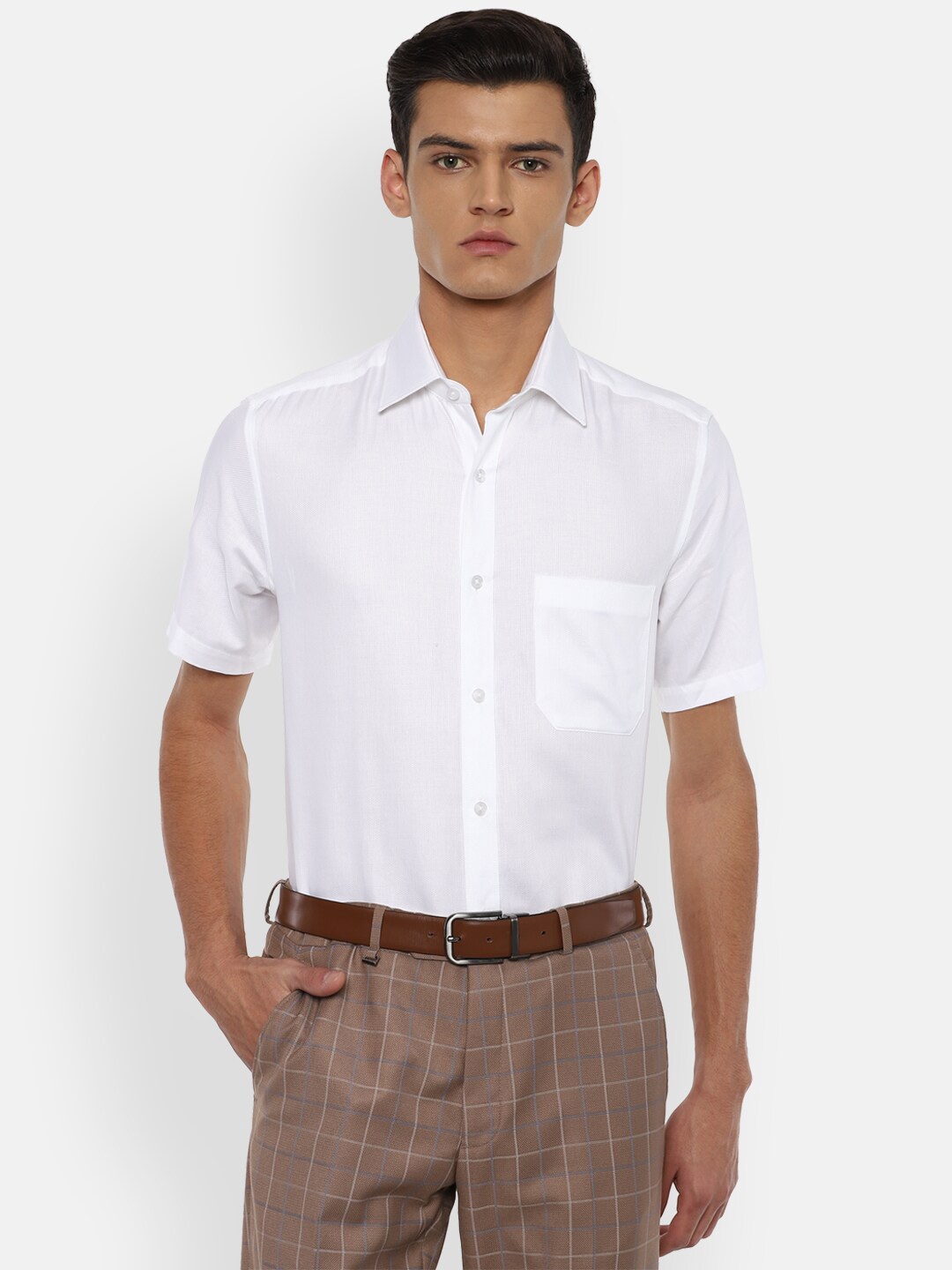 

Louis Philippe Men White Formal Shirt