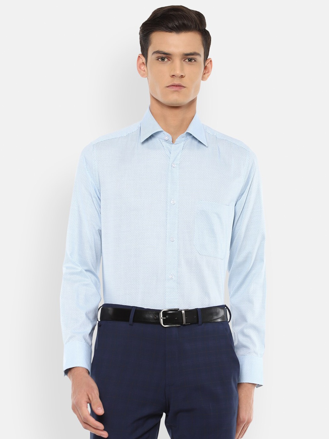 

Louis Philippe Men Blue Formal Shirt