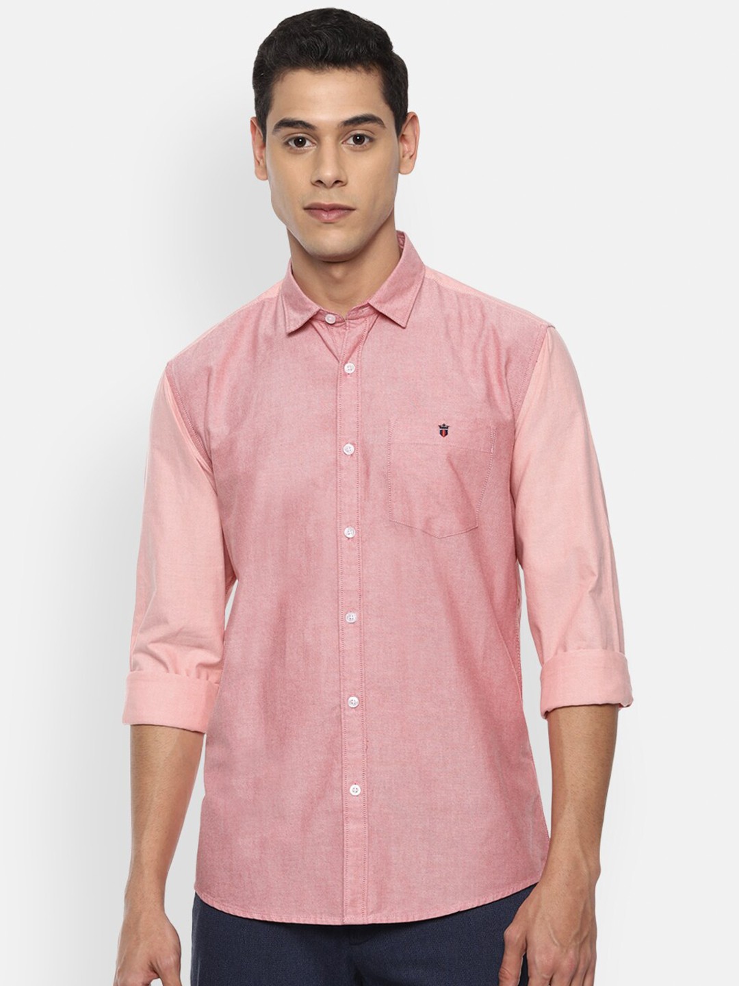 

Louis Philippe Jeans Men Pink Slim Fit Casual Shirt