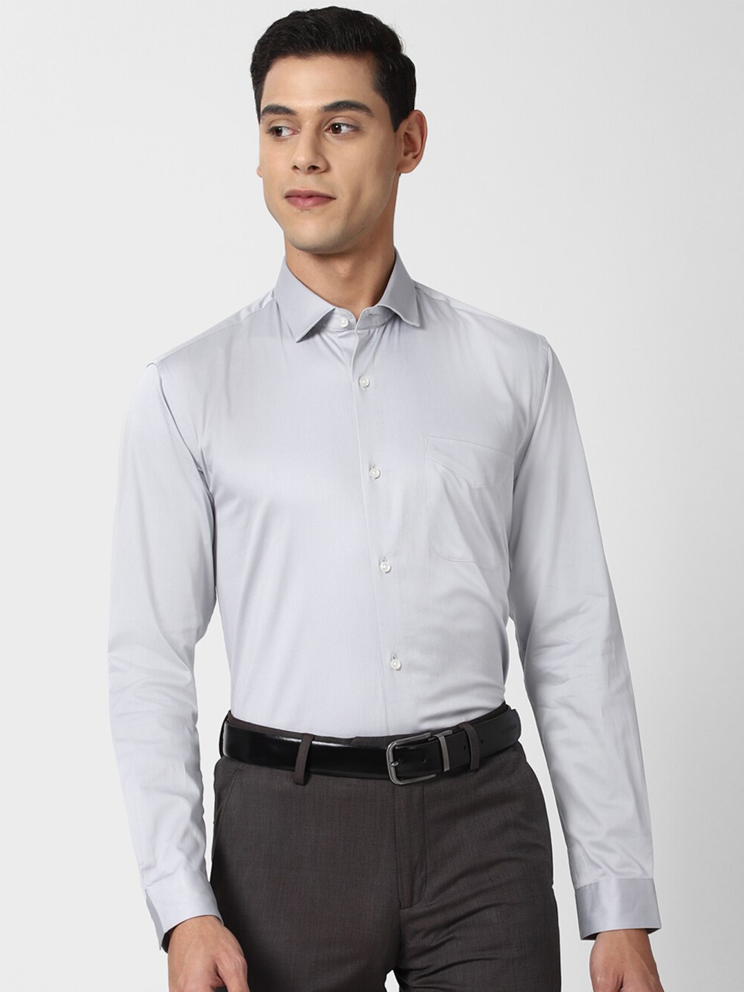 

Peter England Men Grey Formal Shirt