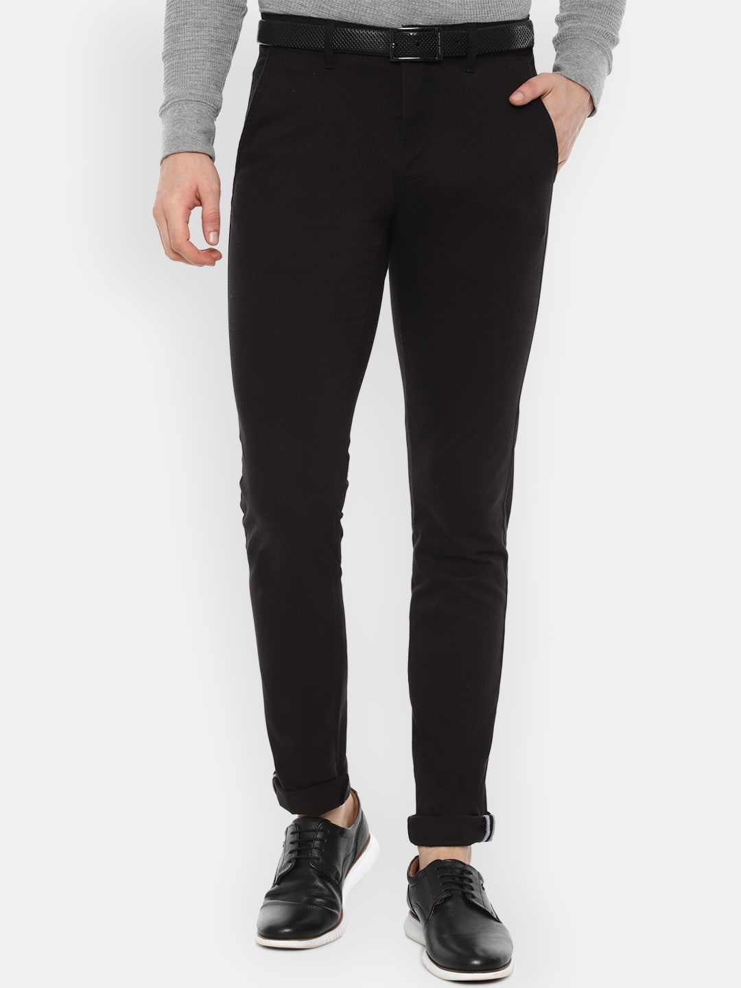 

Van Heusen Sport Men Black Slim Fit Trousers