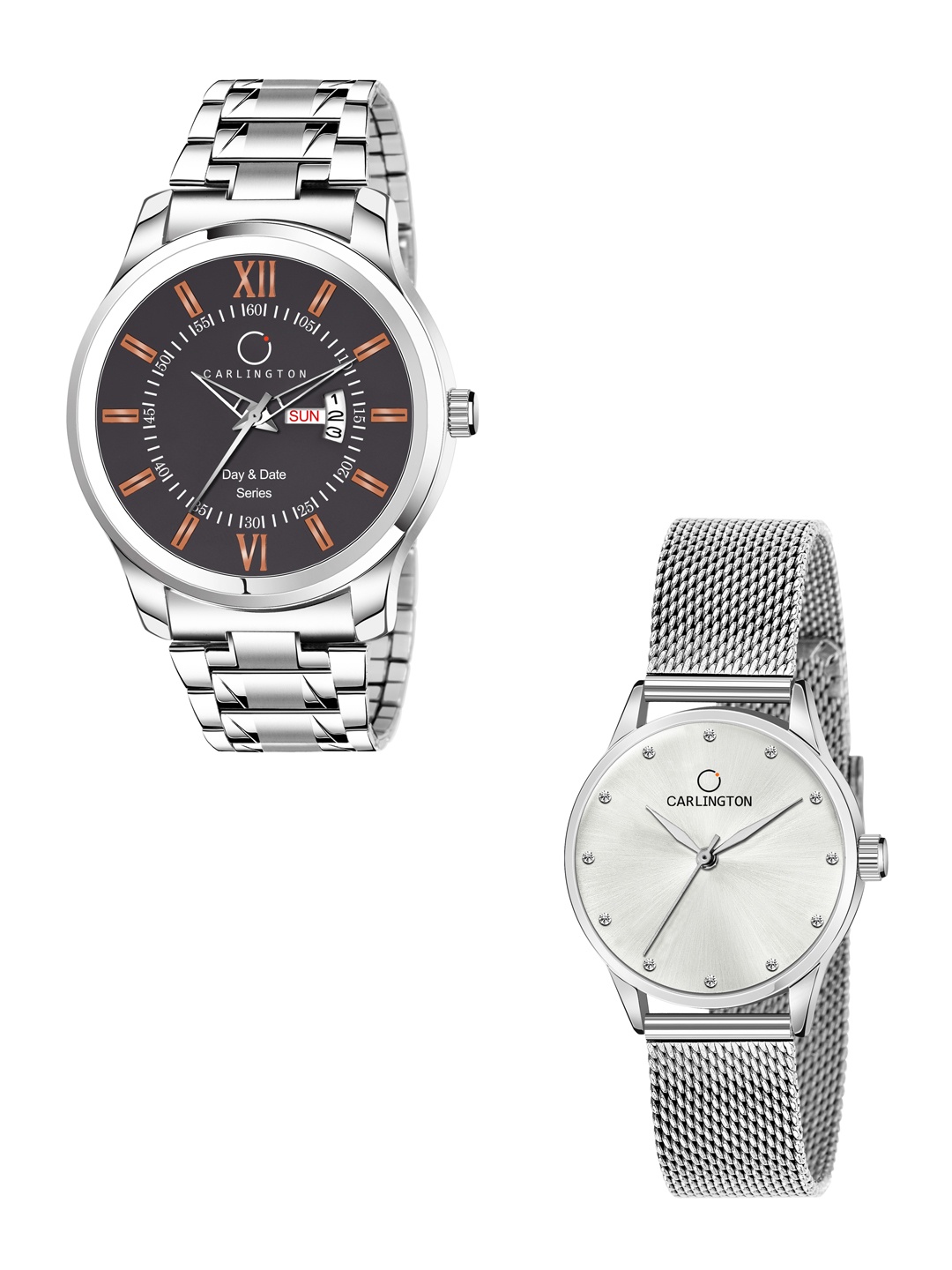 

CARLINGTON His & Her Analogue Watch Gift Set, Multi