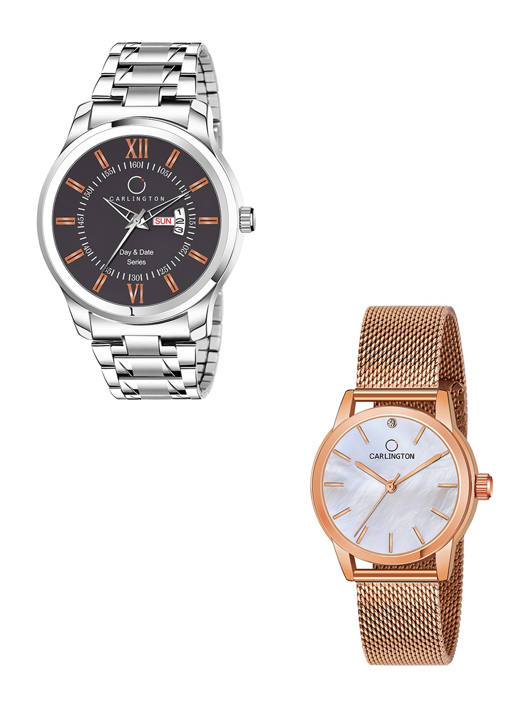 

CARLINGTON His & Her Analogue Watch Gift Set, Multi