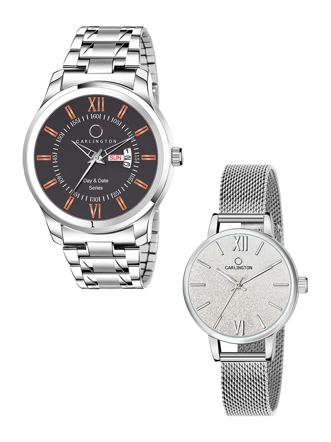 

CARLINGTON His & Her Analogue Watch Gift Set, Multi