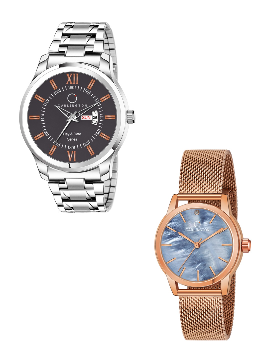 

CARLINGTON His & Her Analogue Watch Gift Set, Multi