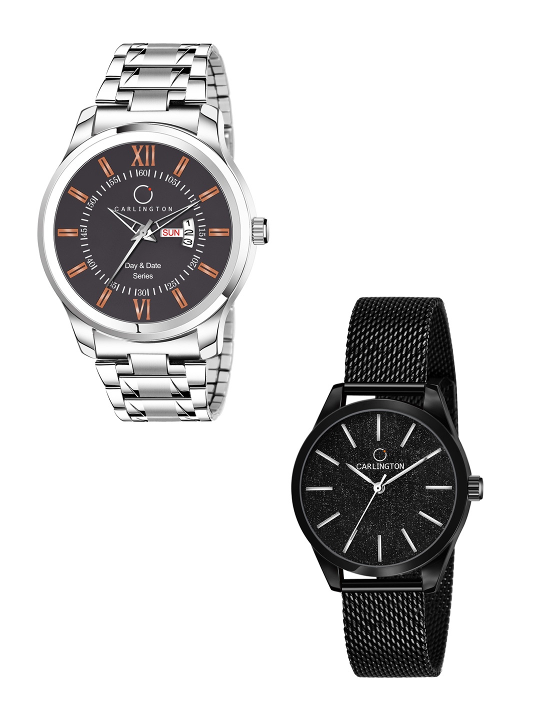 

CARLINGTON His & Her Analogue Watch Gift Set, Multi