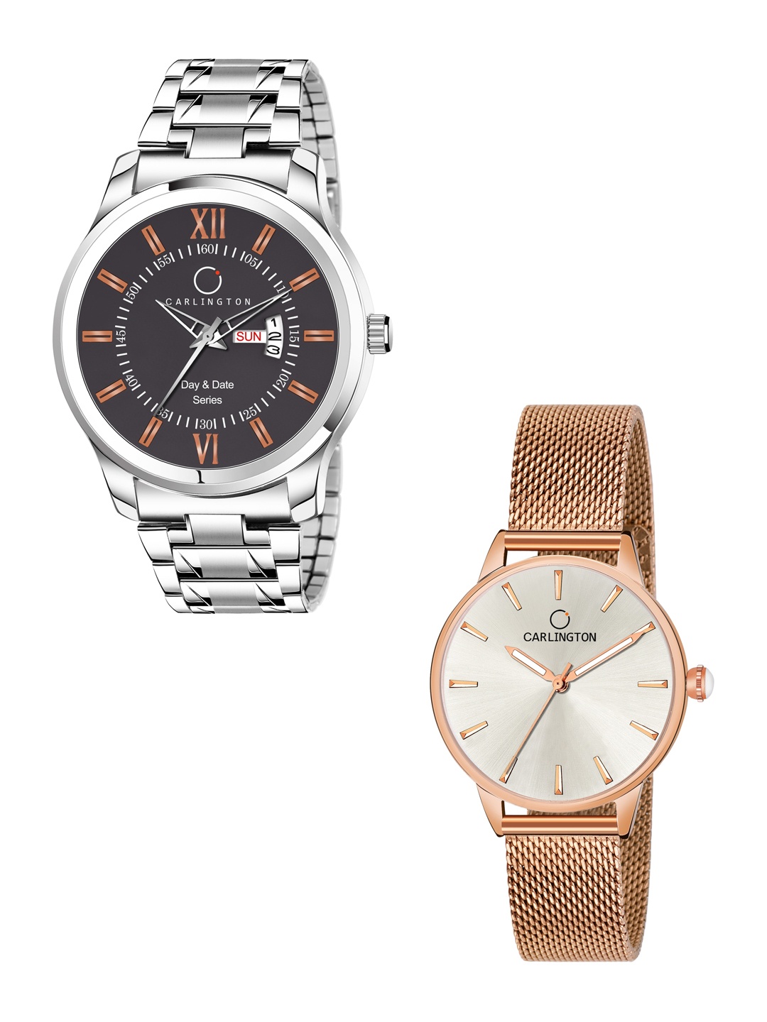 

CARLINGTON His & Her Analogue Watch Gift Set, Multi