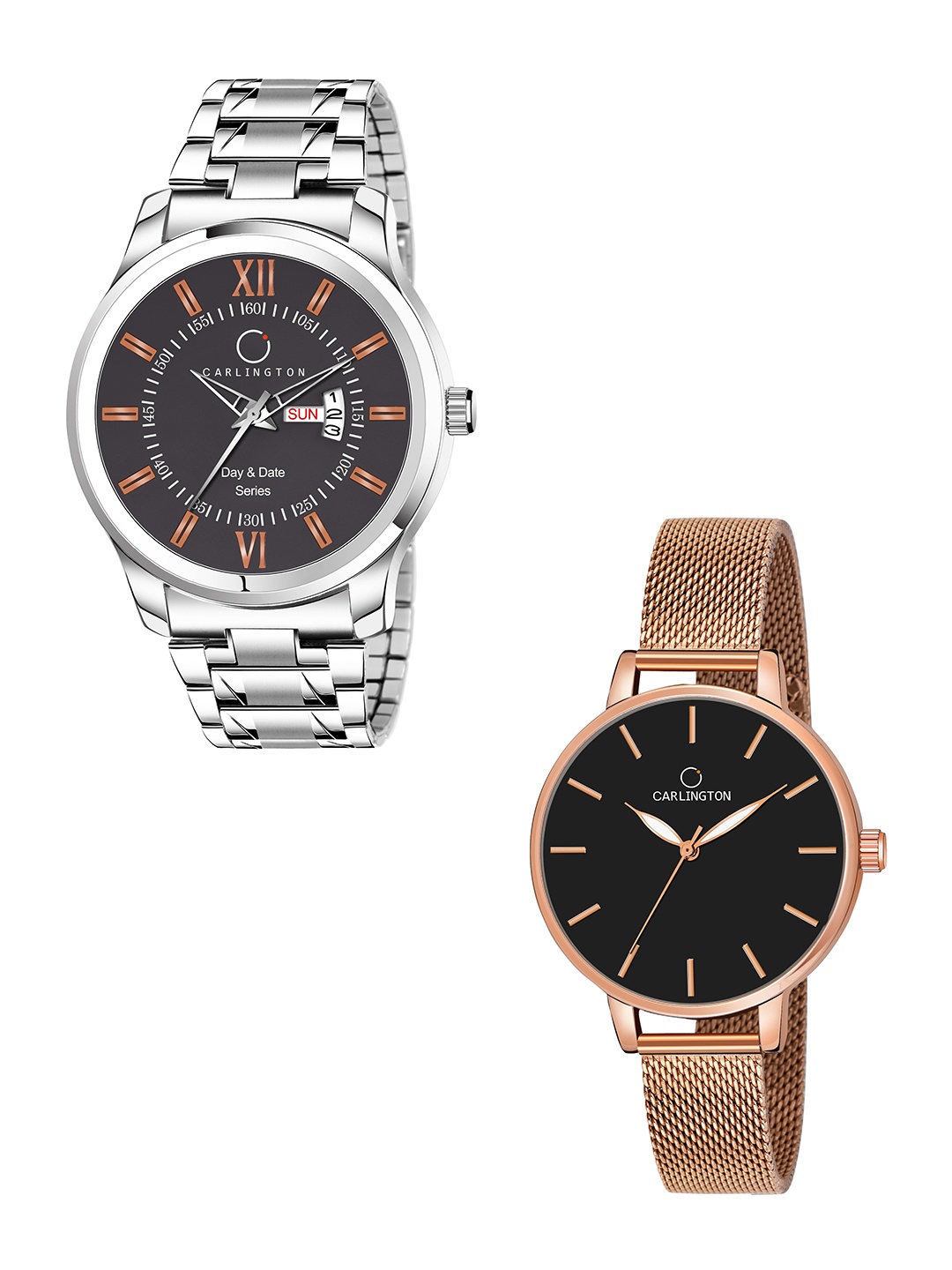 

CARLINGTON His & Her Analogue Watch Gift Set, Multi